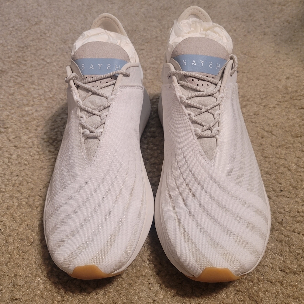 White SAYSH ONE sneakers Allyson Felix athletic shoes with Box and shoe bag
